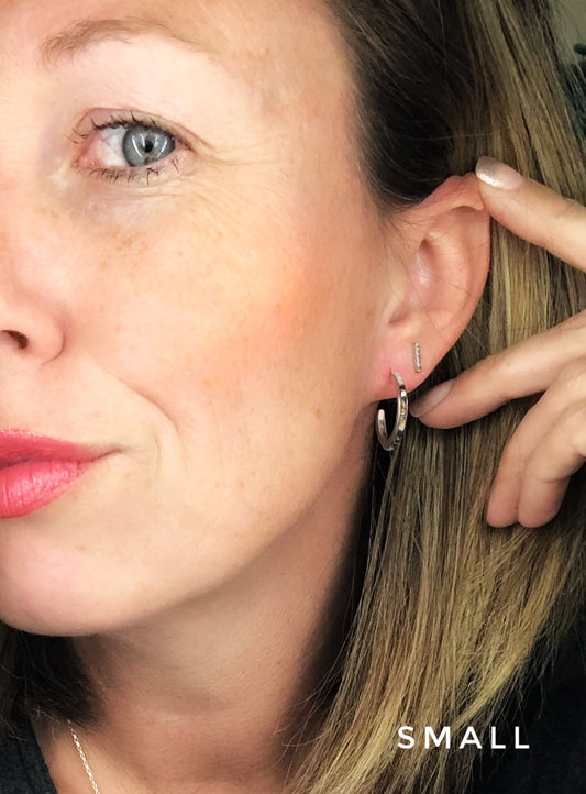 SMALL {White Buffalo} Hoops