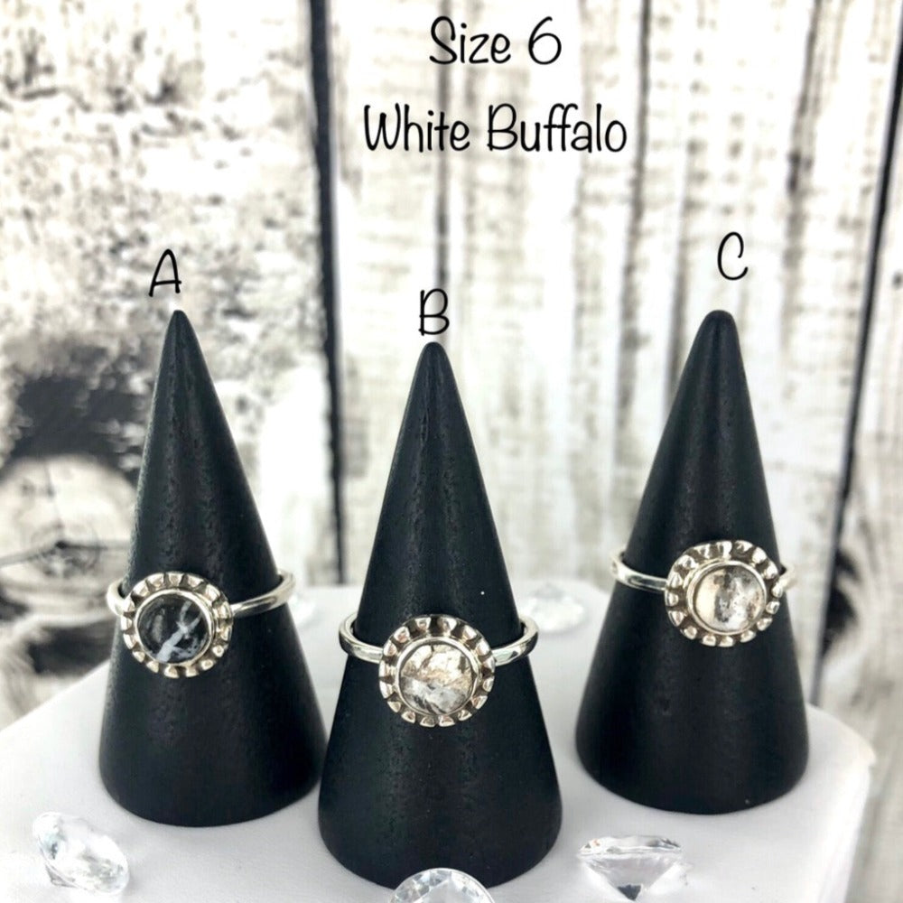 King of Shadows (White Buffalo) Ring