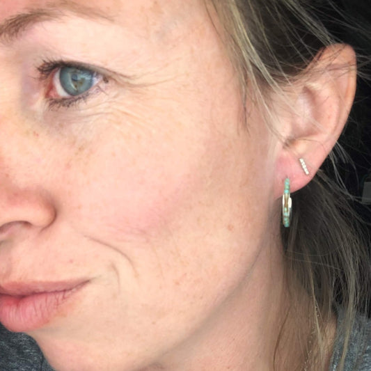 SMALL {Sierra Nevada turquoise} Hoops
