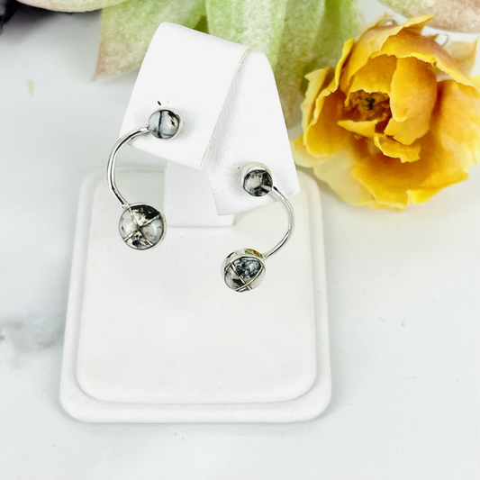 Whirlwind {white buffalo} earrings