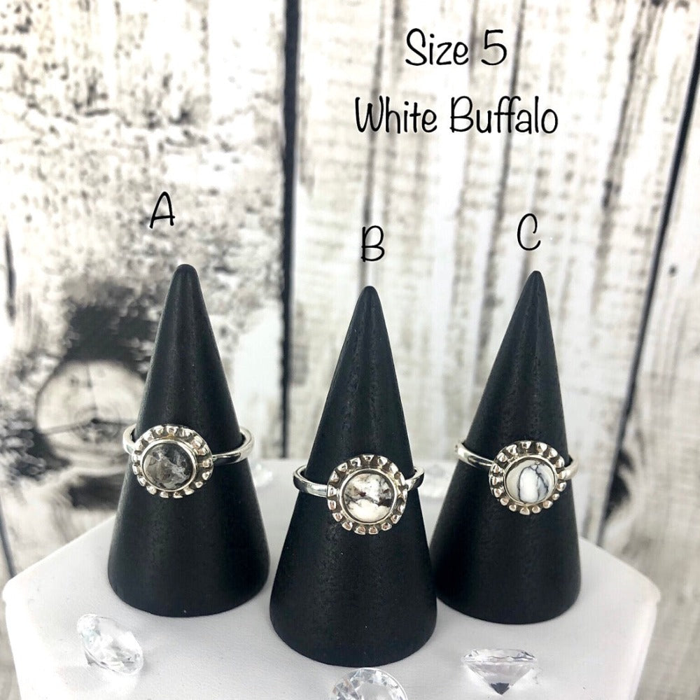 King of Shadows (White Buffalo) Ring