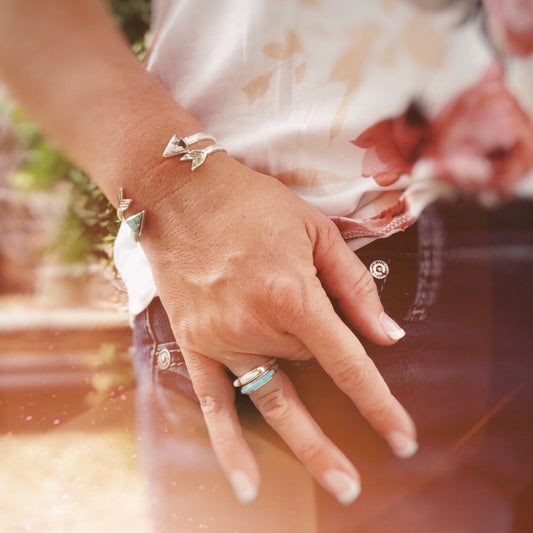 Aim High (White Buffalo) Cuff Bracelet