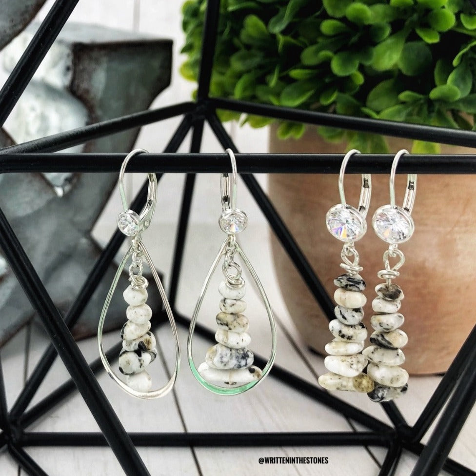 Stone Cairns {White Buffalo} Earrings