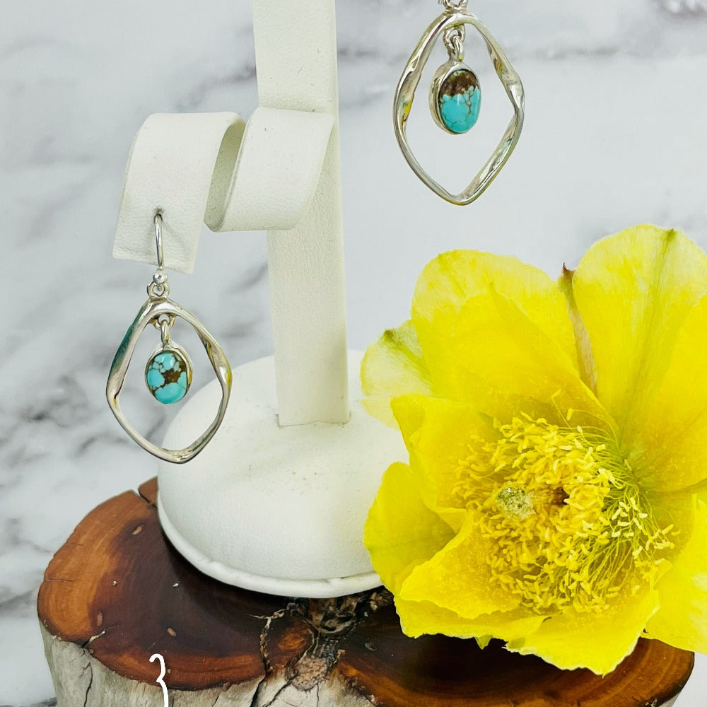 In the Shadows {turquoise} dangle earrings