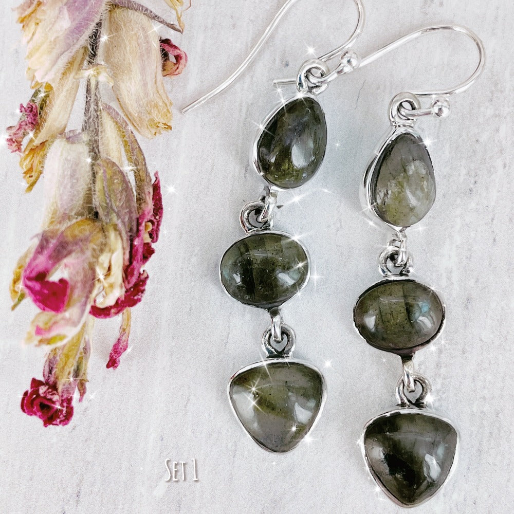 Grey Skies {Labradorite} earrings