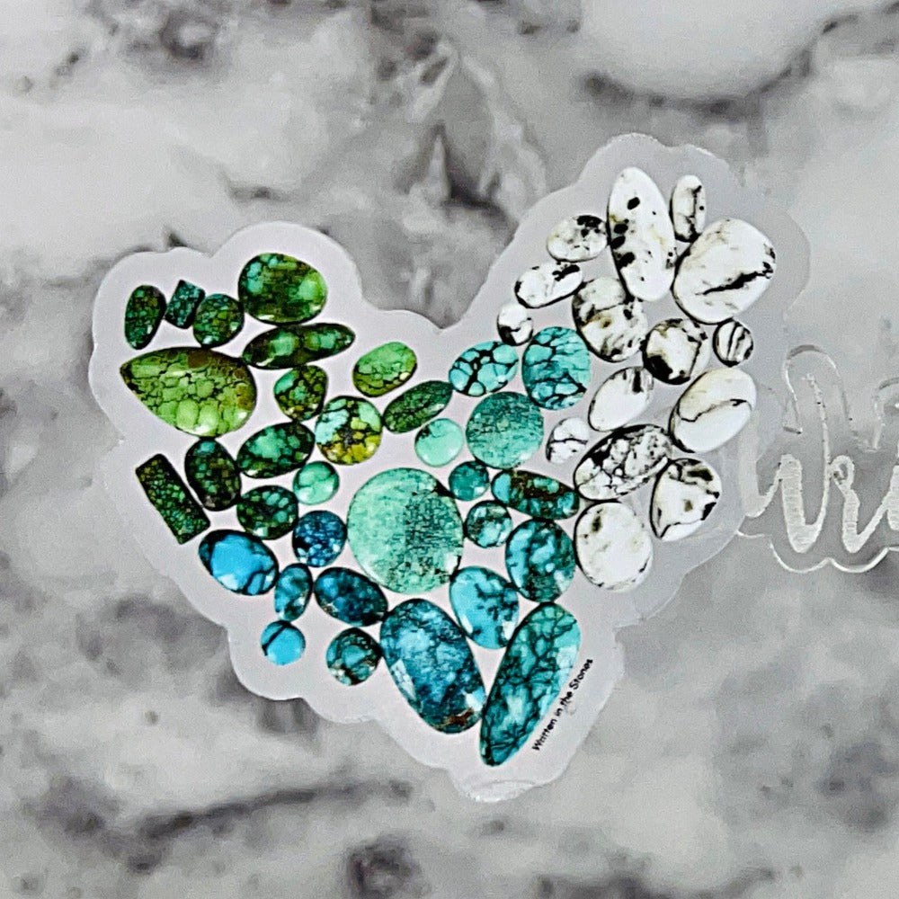 For the Love of Turquoise Sticker