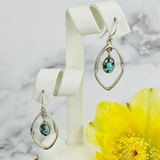 In the Shadows {turquoise} dangle earrings