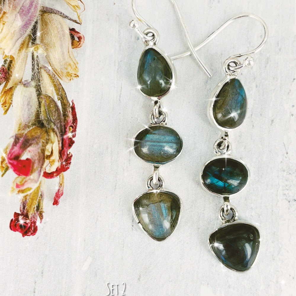 Grey Skies {Labradorite} earrings