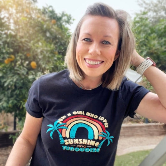 Just a Girl Who Loves Sunshine and Turquoise Shirt