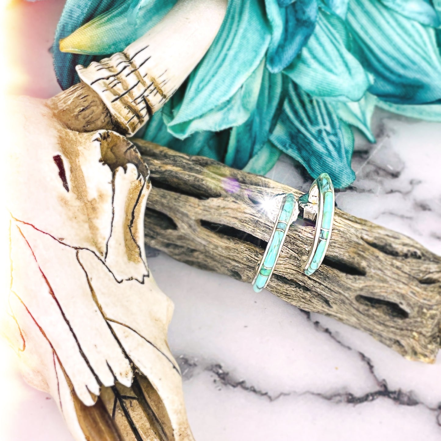 SMALL {Blue Moon turquoise} Hoops