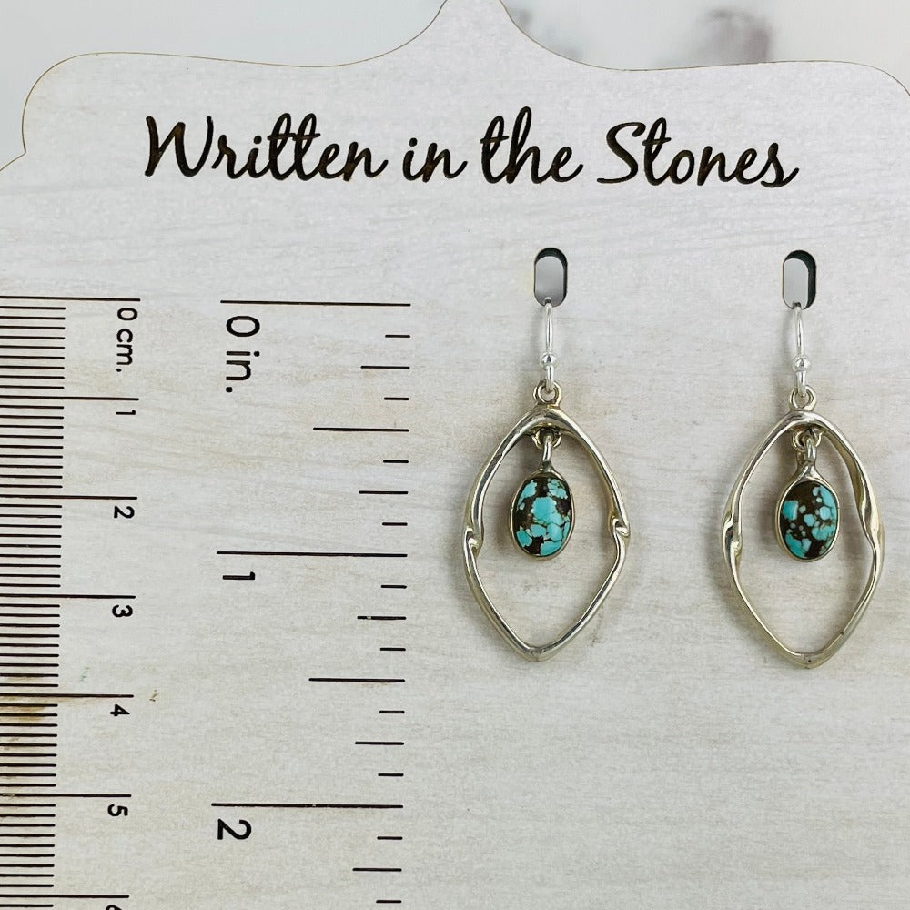 In the Shadows {turquoise} dangle earrings