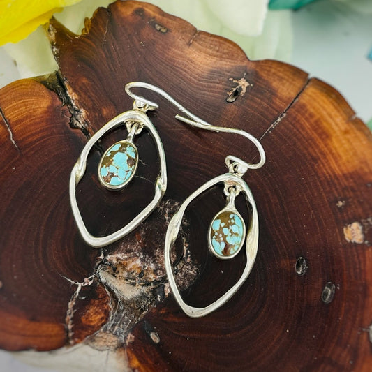 In the Shadows {turquoise} dangle earrings