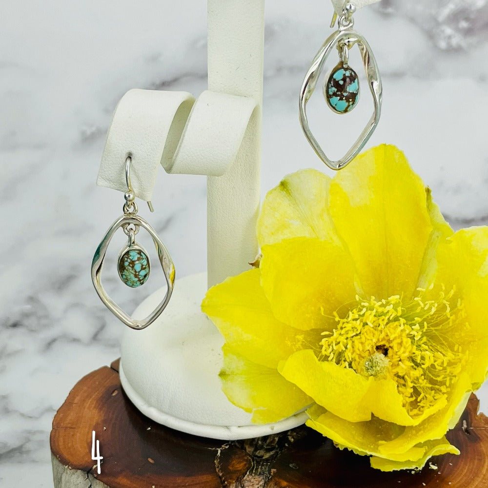 In the Shadows {turquoise} dangle earrings