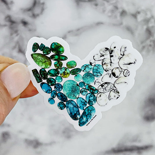 For the Love of Turquoise Sticker