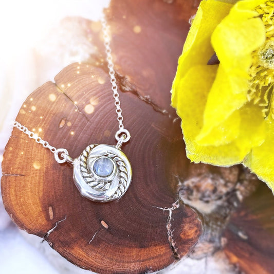 Twisted {Moonstone} necklace