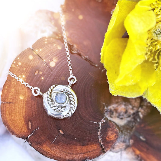 Twisted {Moonstone} necklace