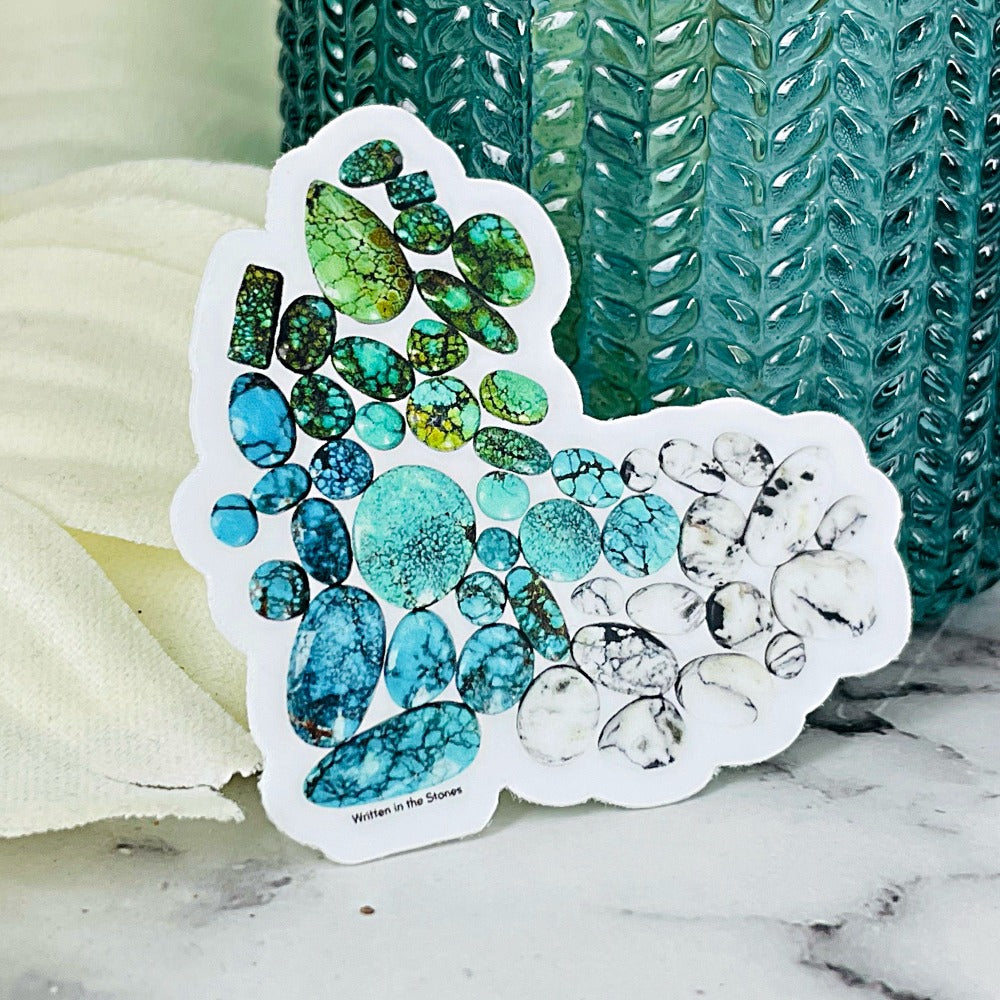 For the Love of Turquoise Sticker