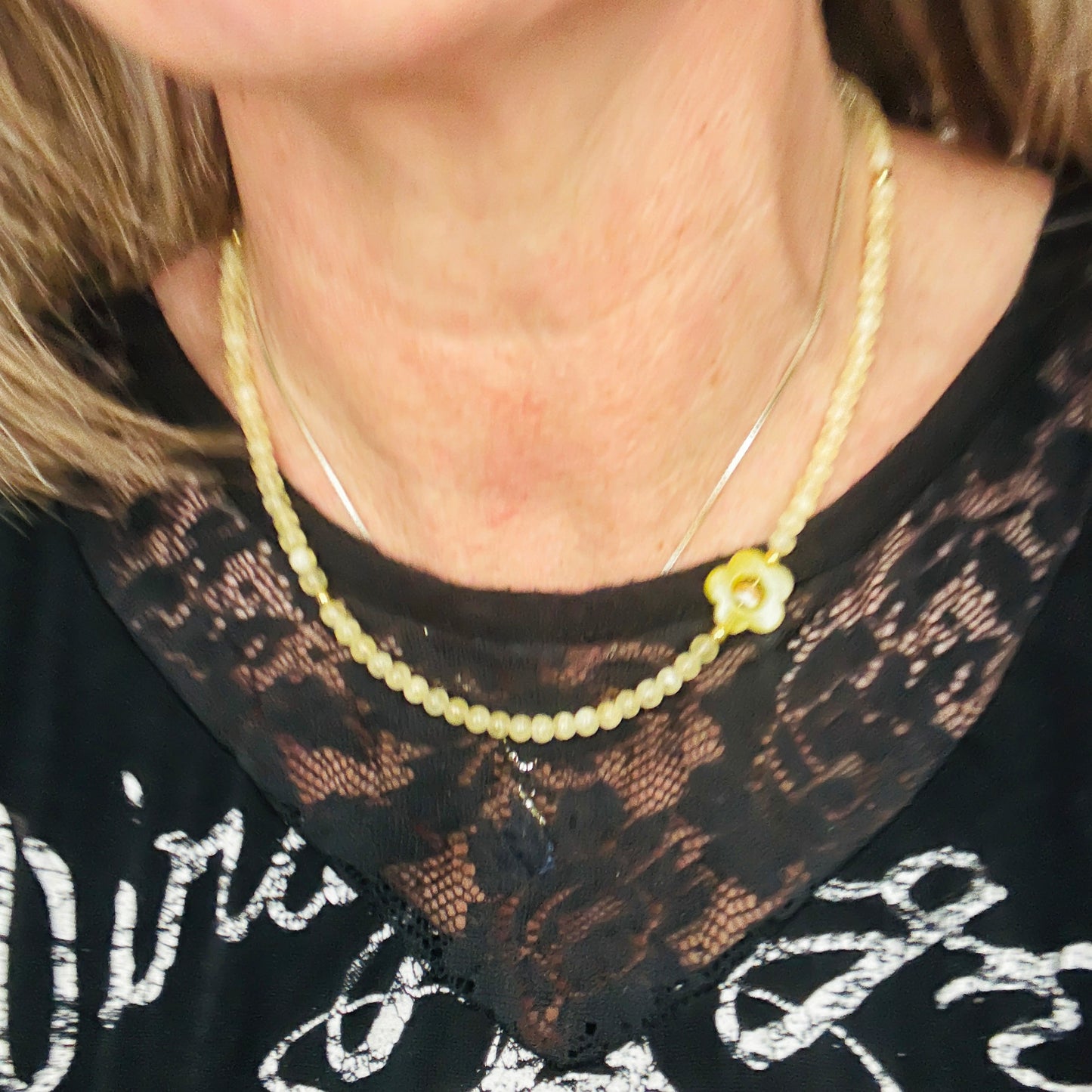 Lace & Lemon {Yellow Calcite} Necklace