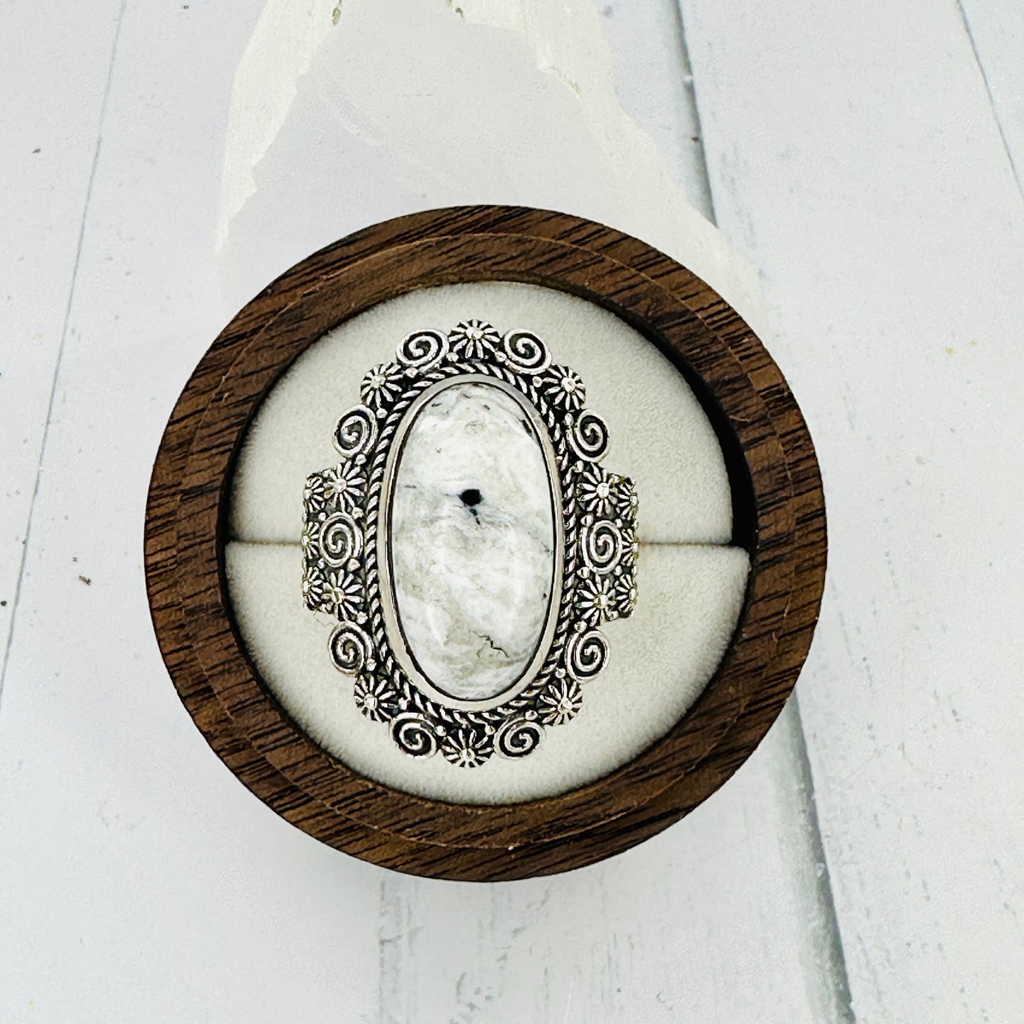 Starlit {White Buffalo} Ring