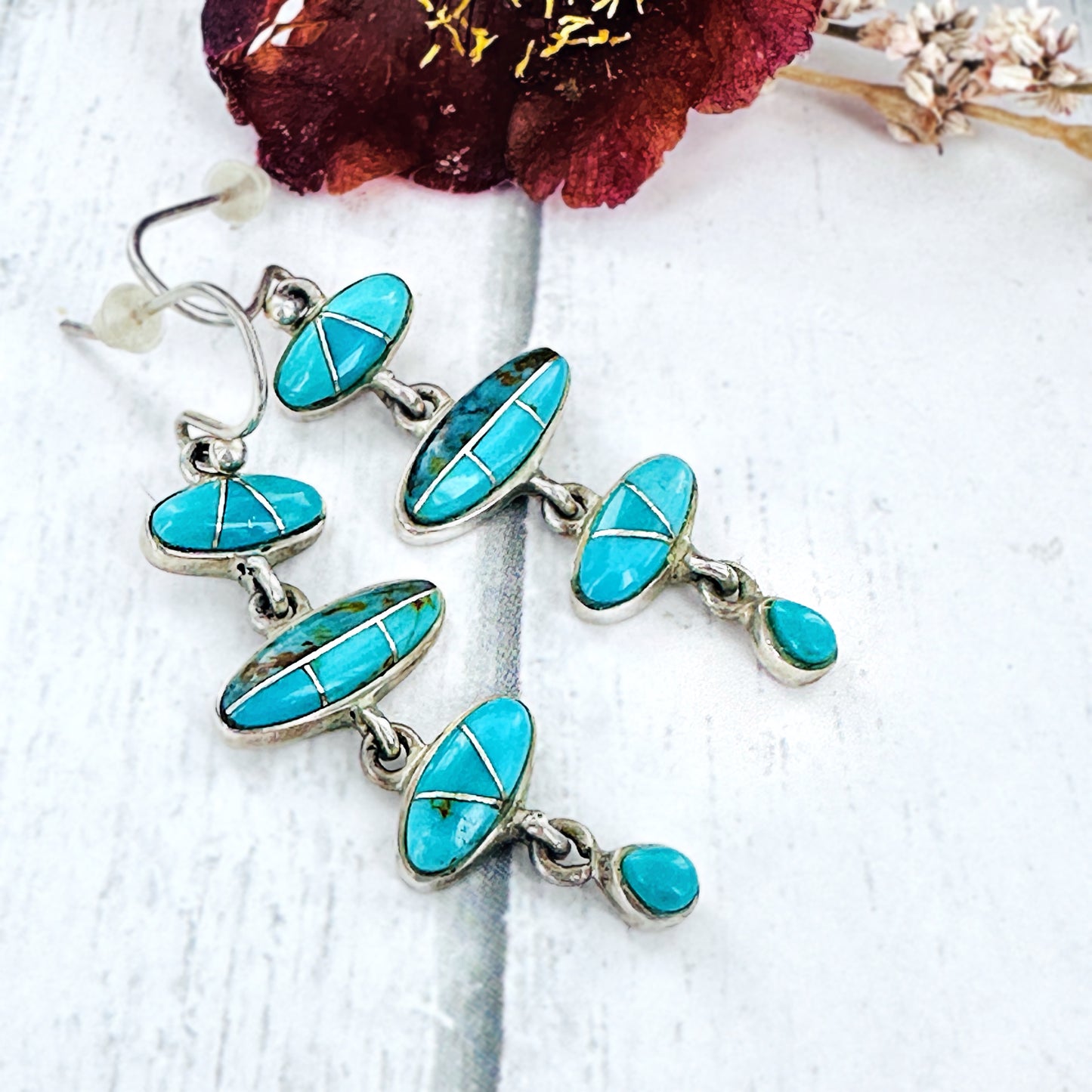 Mini Cascade Falls  {Sierra Nevada turquoise} earrings