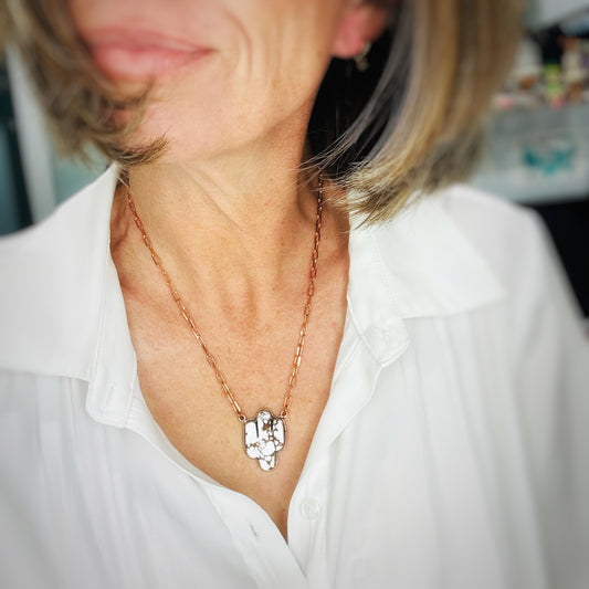 Copper Wild Horse Cactus Necklace