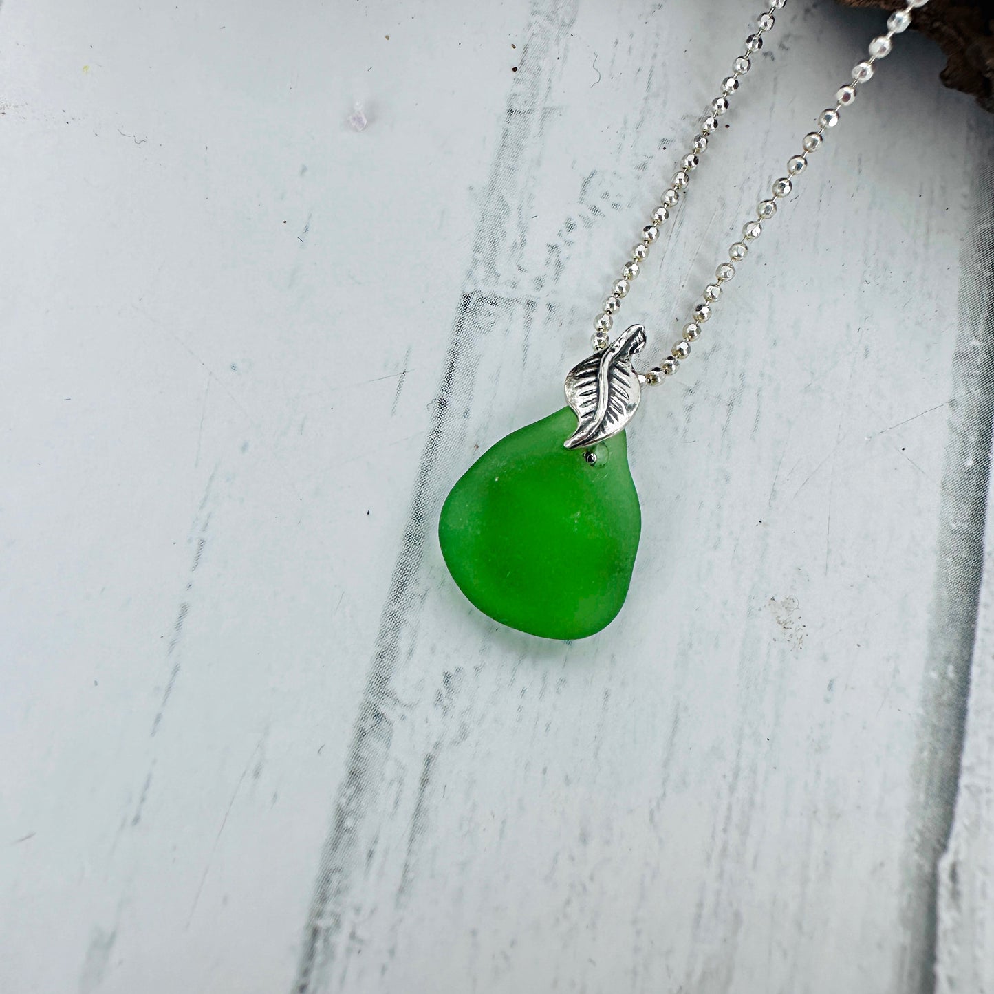 Be Leaf In Yourself Sea Glass Necklace