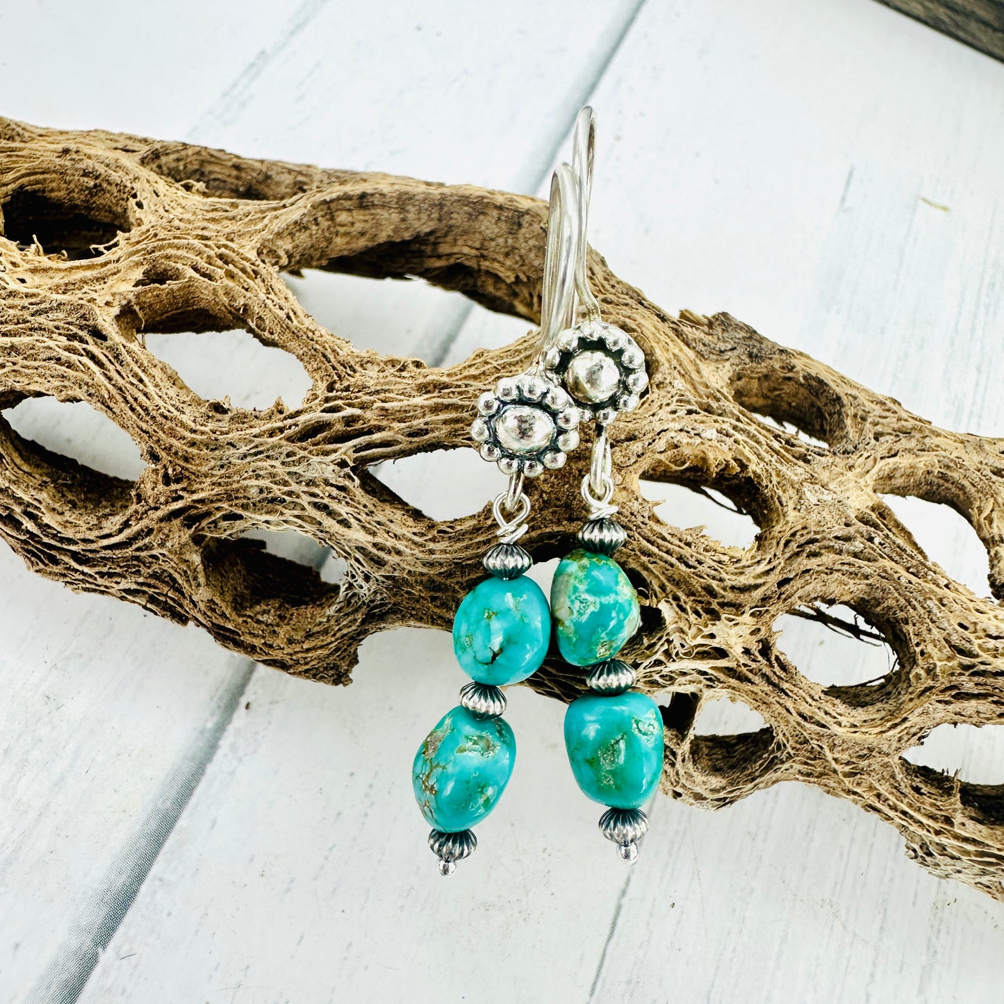 Silver Sage {Sierra Nevada turquoise} Dangle Earrings