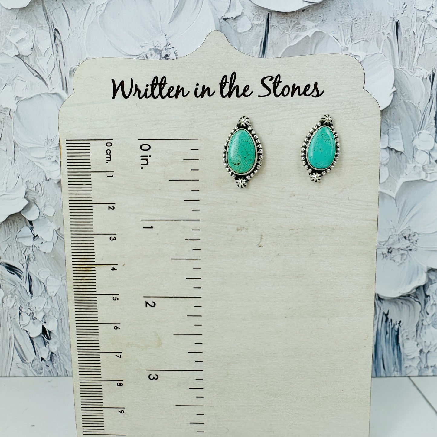 Starlite {Number 8 Turquoise} Stud Earrings