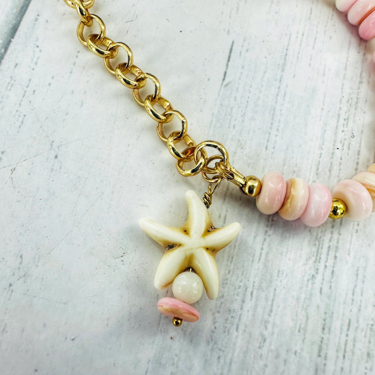 Starfish Kiss {Pink Conch} Necklace