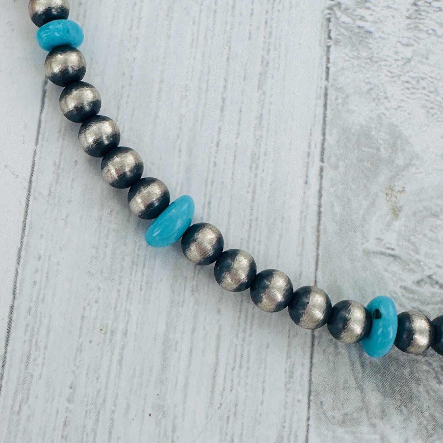 Quicksilver Necklace | Turquoise & Navajo Pearls