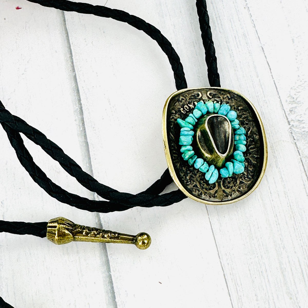 8545 Cowboy Cowgirl Hats + Bolo Tie Cowboy Raccoon Bolo Tie | Handmade Western Bolo Tie for  main image 3
