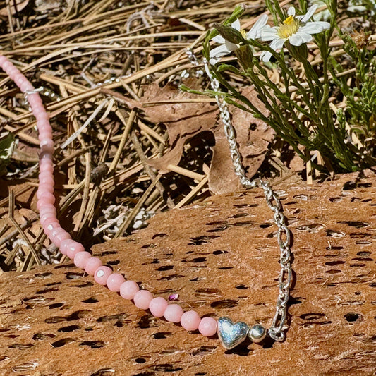 Heart On My Sleeve {pink coral} Necklace