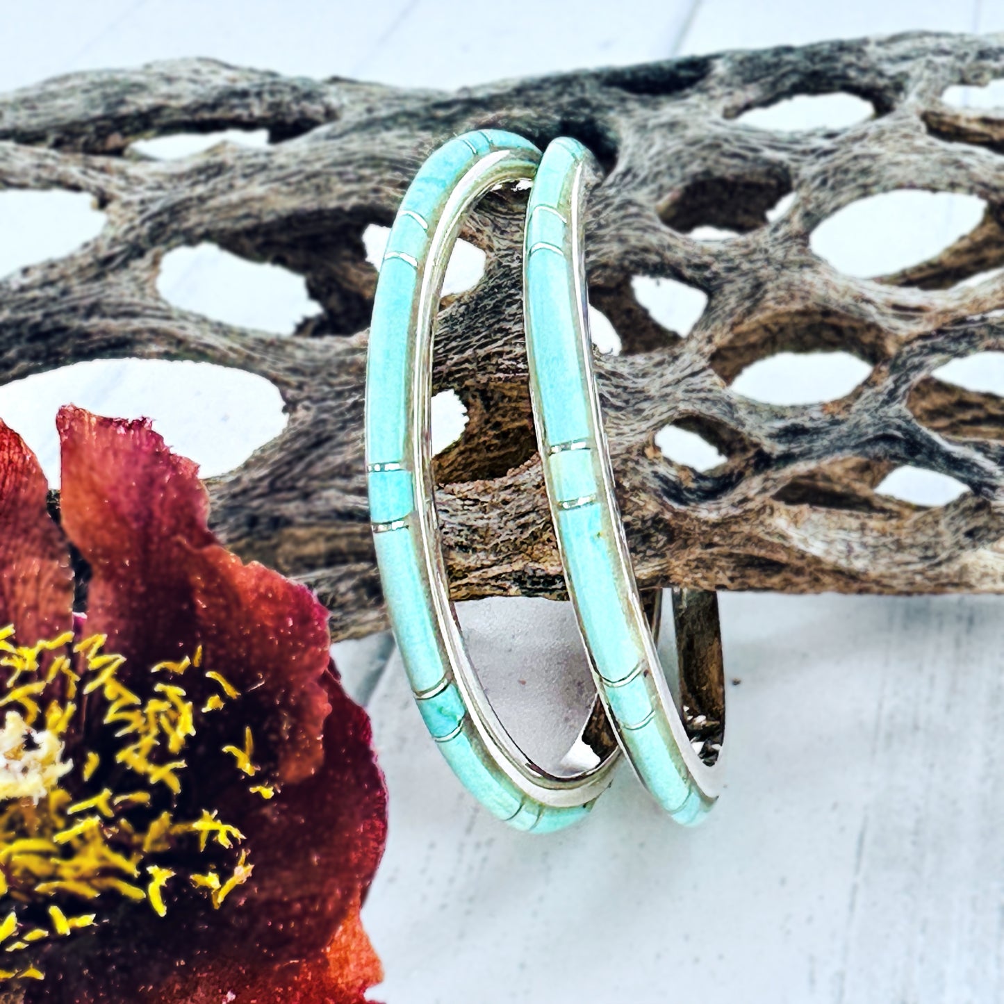 MELARGE {Blue Moon turquoise} Hoops