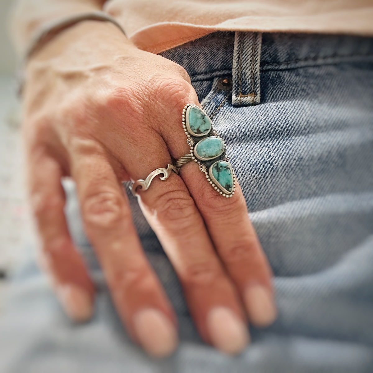Triple Stone Rings