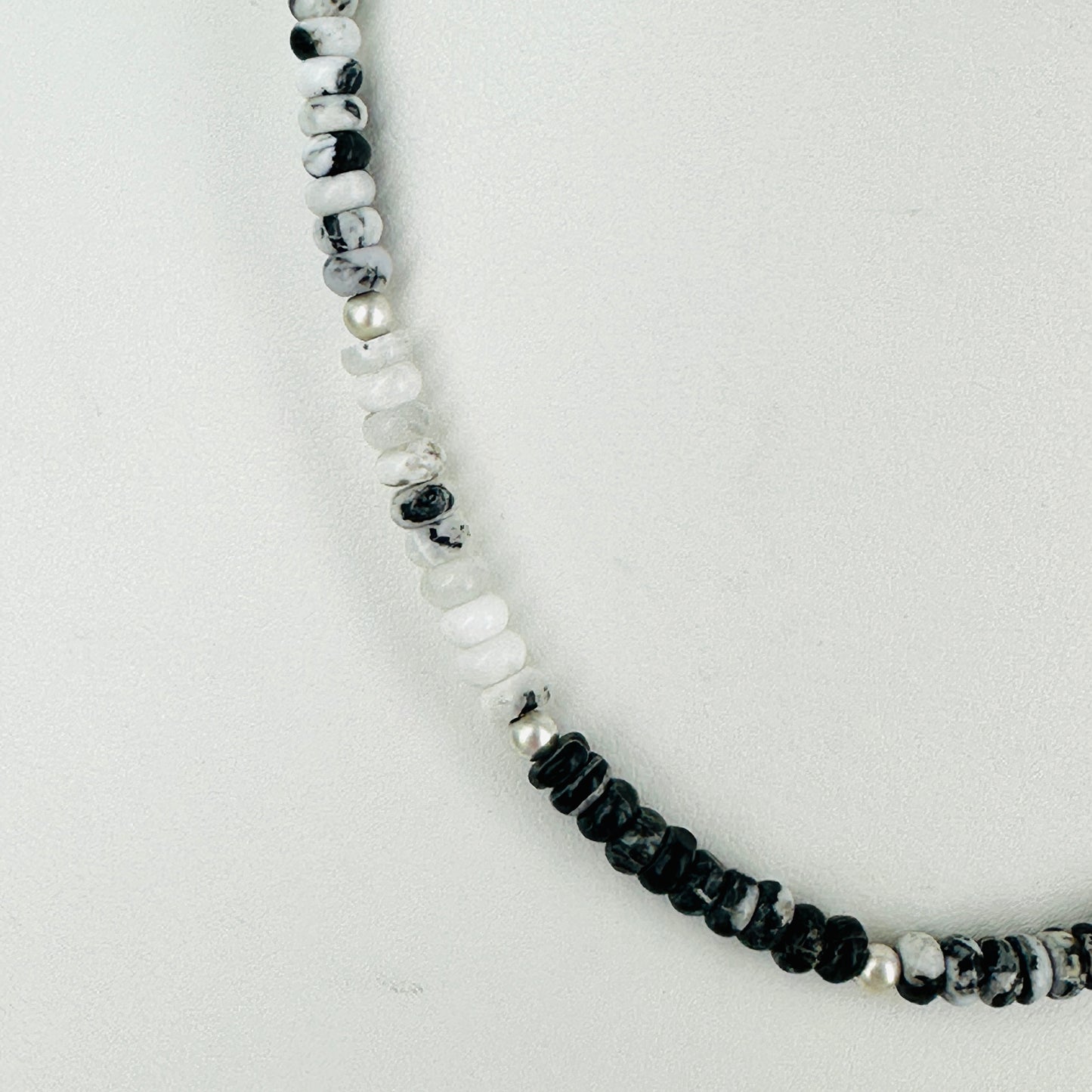 Black & White {White Buffalo} Beaded Necklace