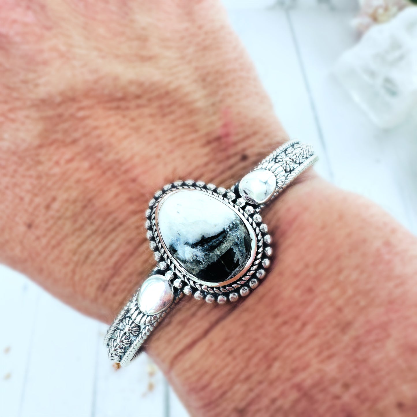 Rylie White Buffalo Cuff Bracelet