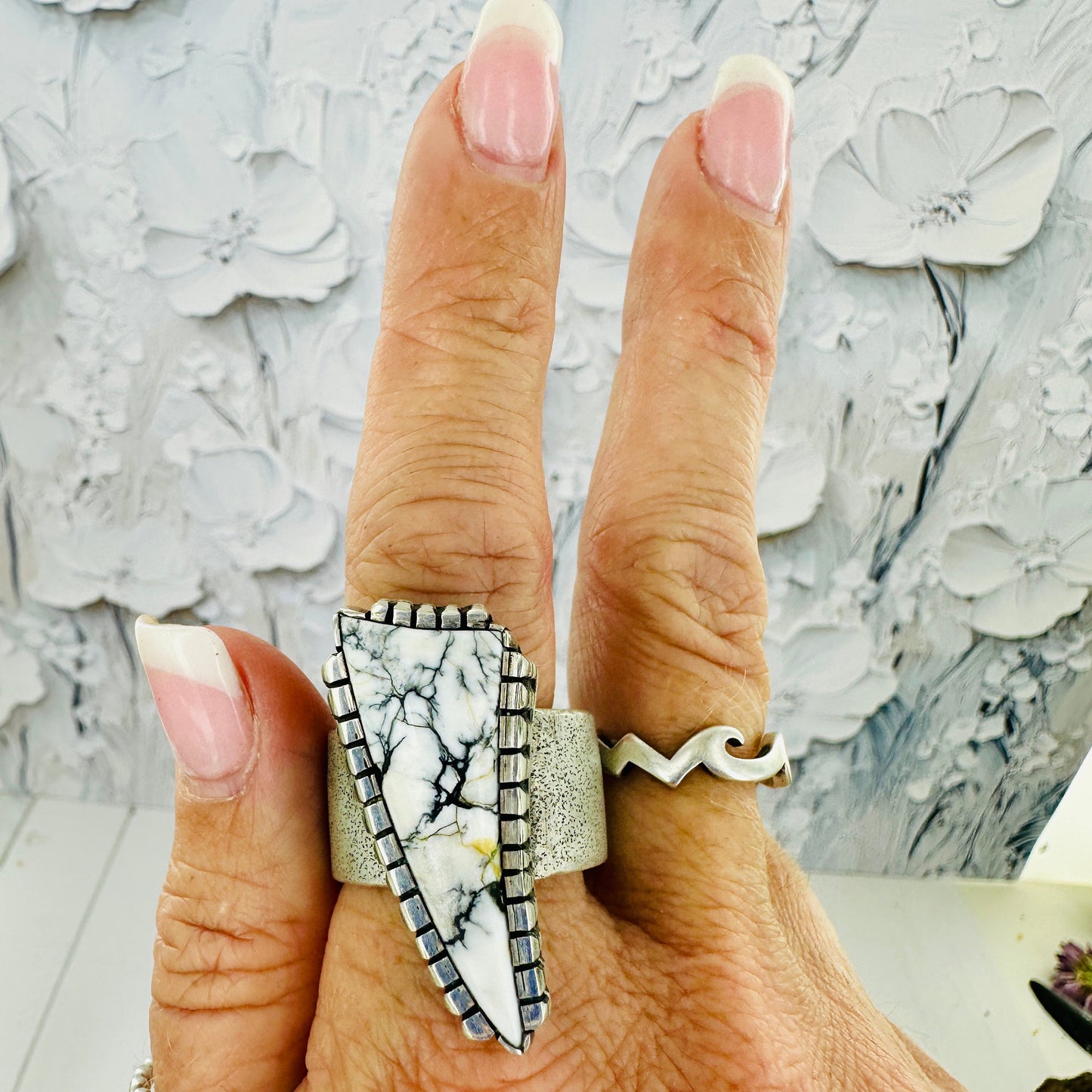 Warrior's Mark {White Buffalo} Ring