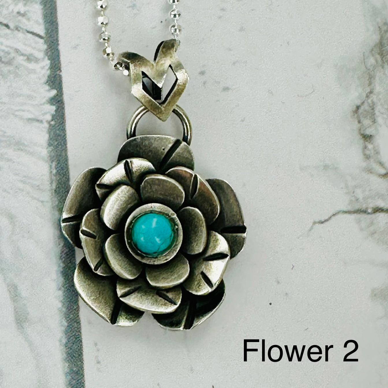 Moon Flower {Blue Moon turquoise} Necklace