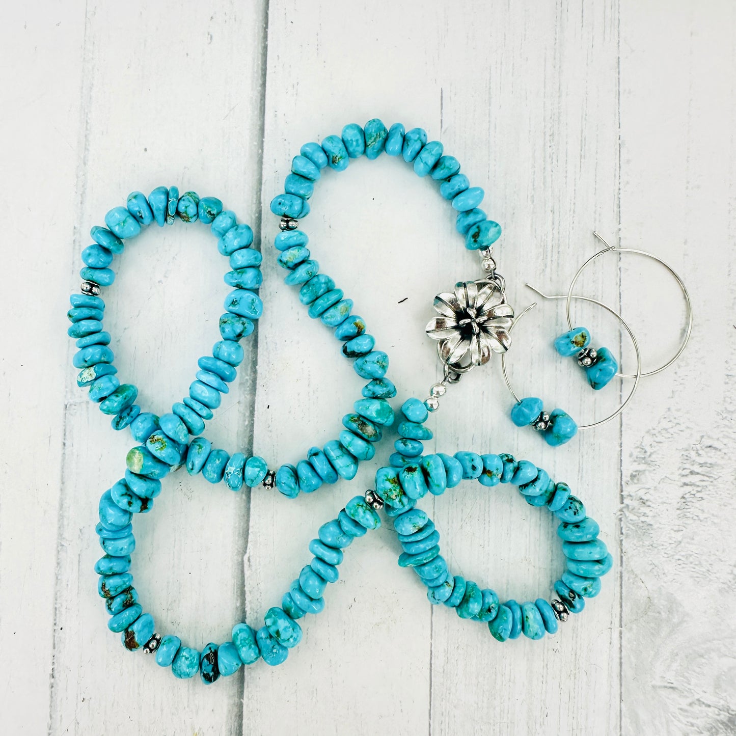 Turquoise Canyon {Sierra Nevada turquoise} Nugget Necklace Set
