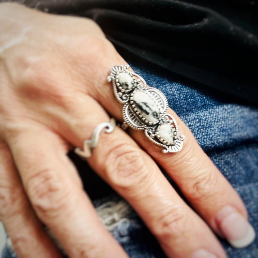 Thunderstone {White Buffalo} Ring