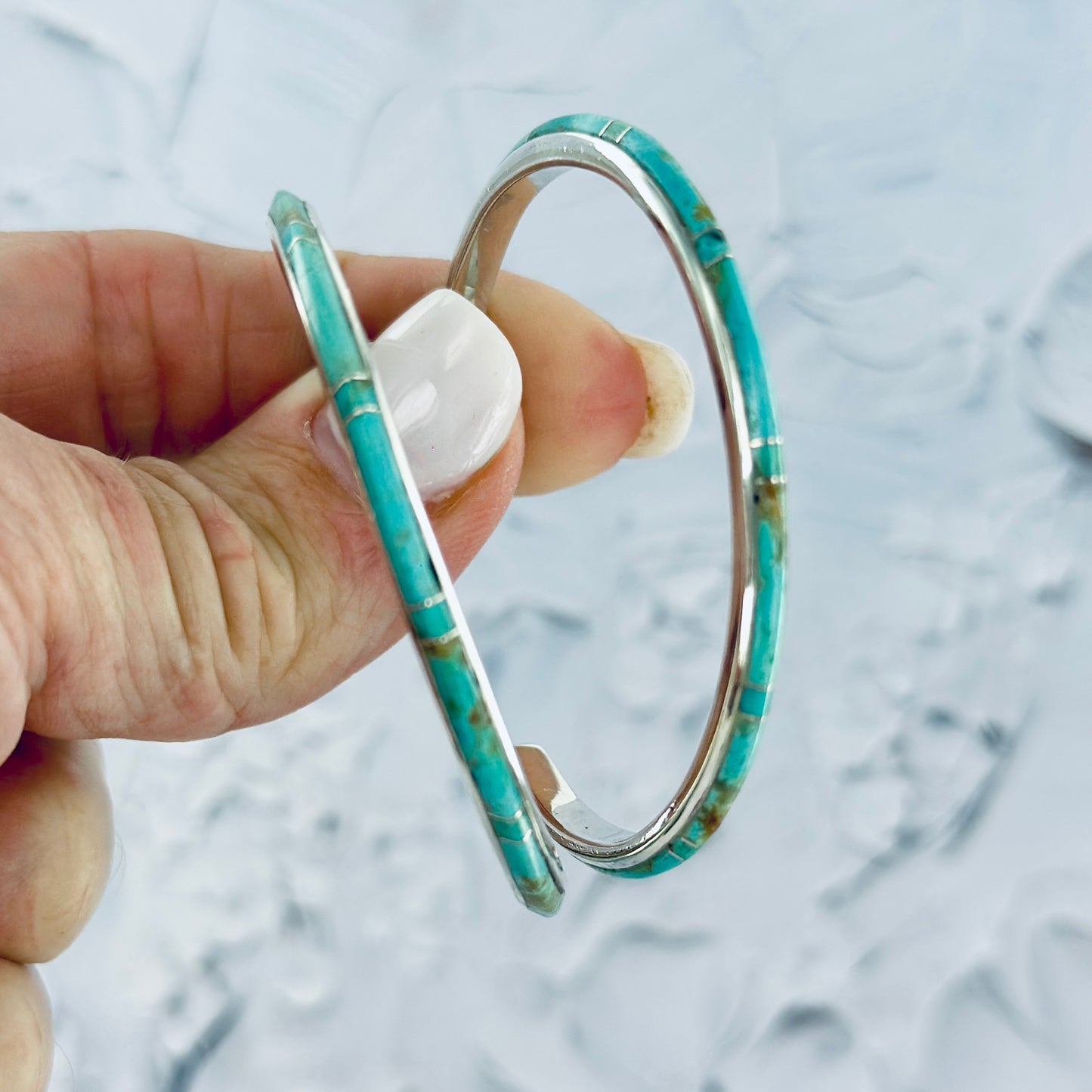 LARGE {Sierra Nevada turquoise} Hoops