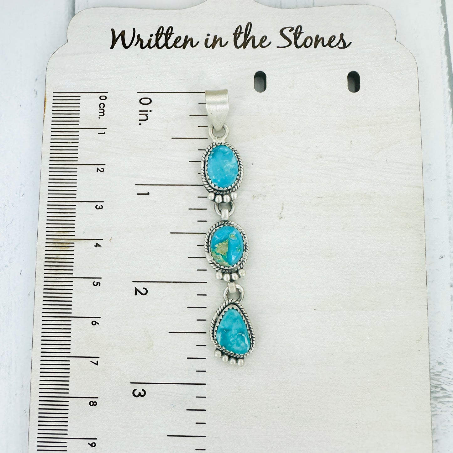 Triple Threat (White Buffalo & Turquoise) Pendants