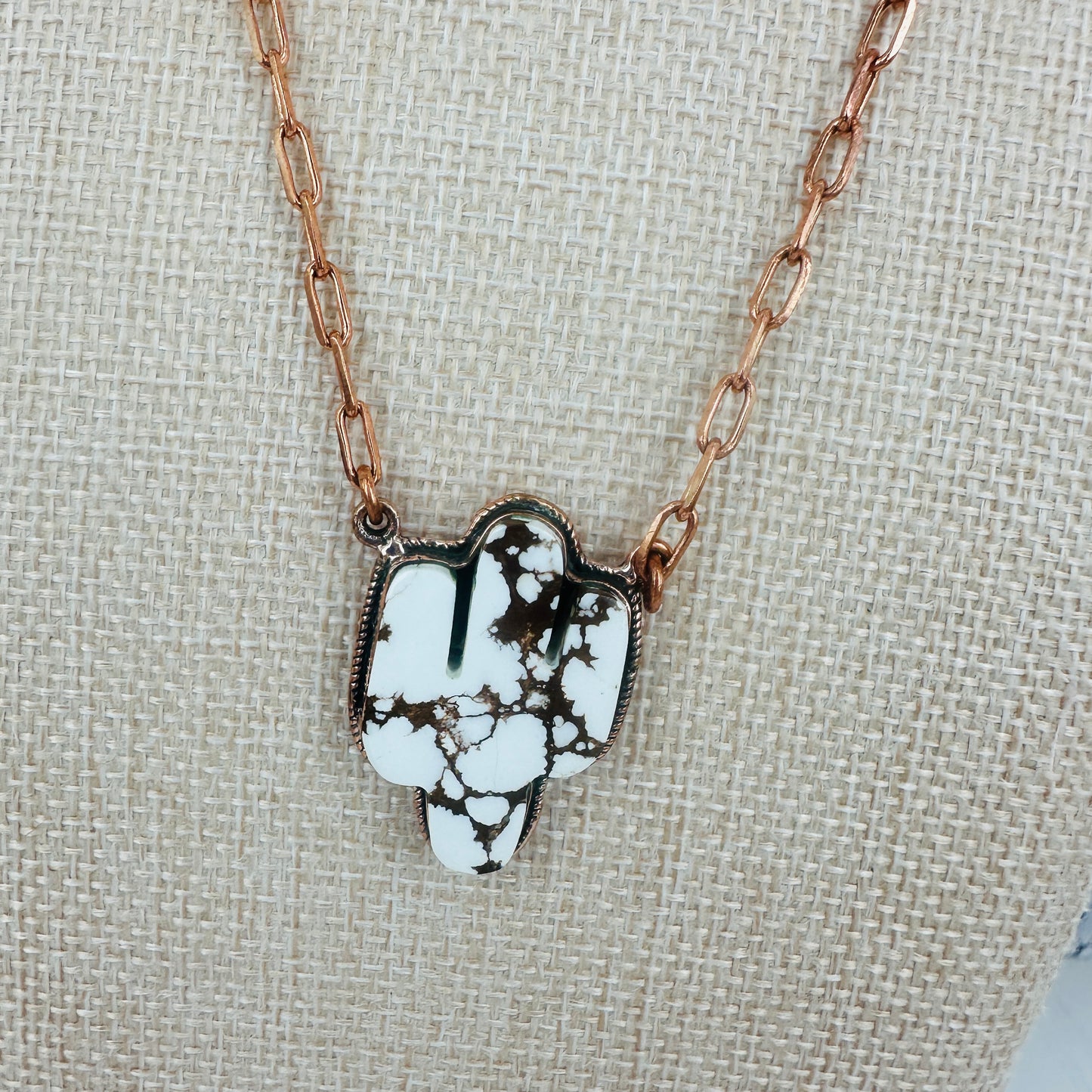 Copper Wild Horse Cactus Necklace