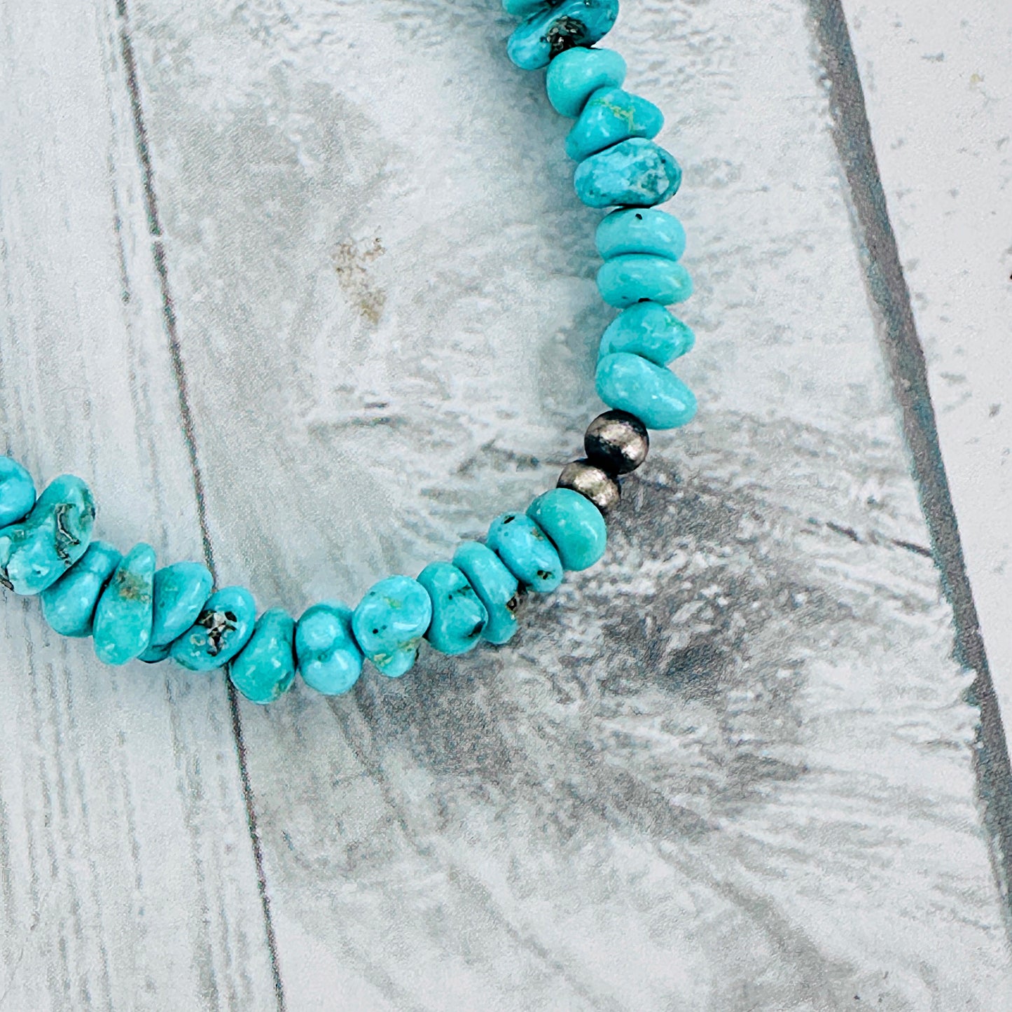 Brooks Necklace | Navajo Pearls & Turquoise Nuggets