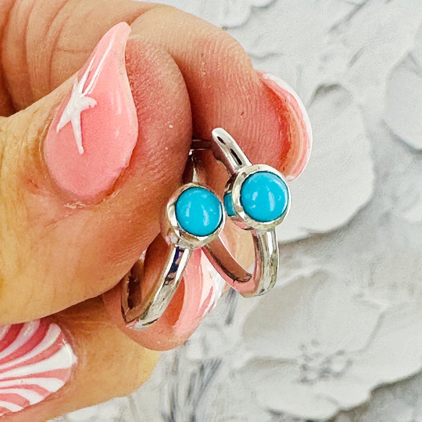 Sleeping Beauty Hoop Earrings