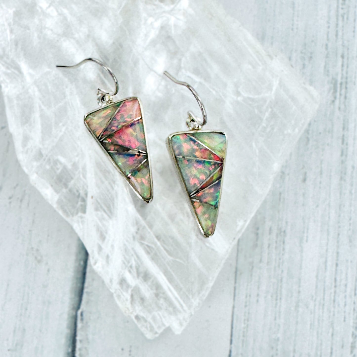 Opal (sterling) Inlay Earrings