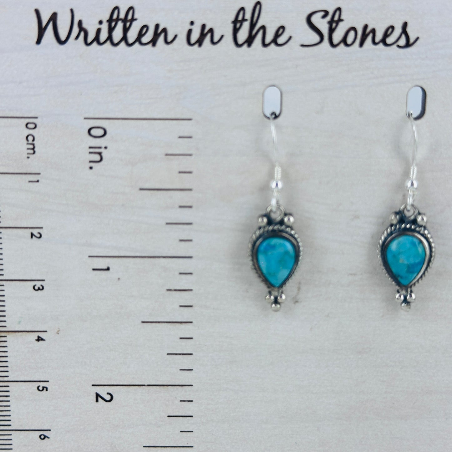 Kingman Turquoise Teardrop Earrings
