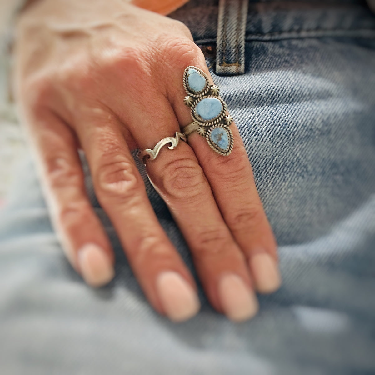 Triple Stone Rings