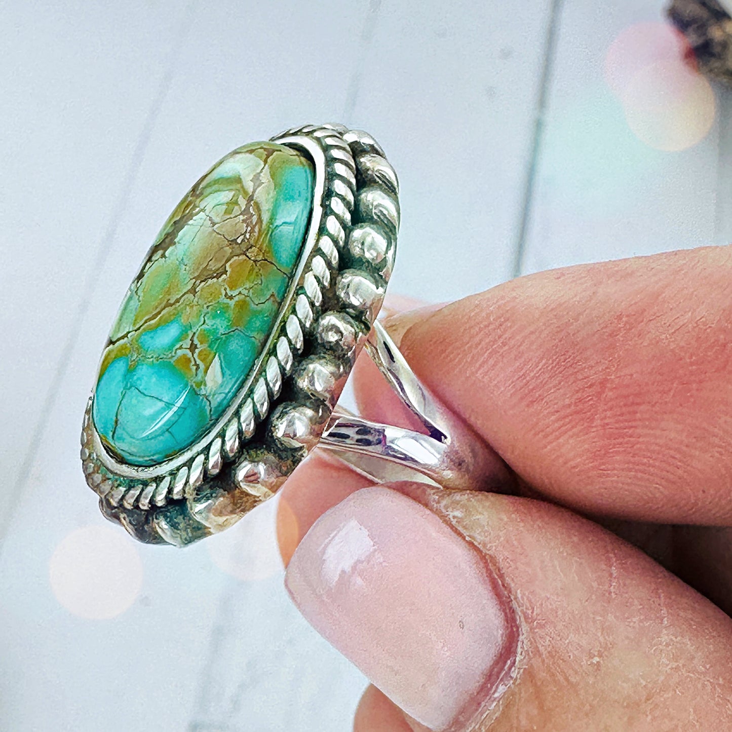 Ryder (Iron Maiden turquoise) Ring SIZE 8.5