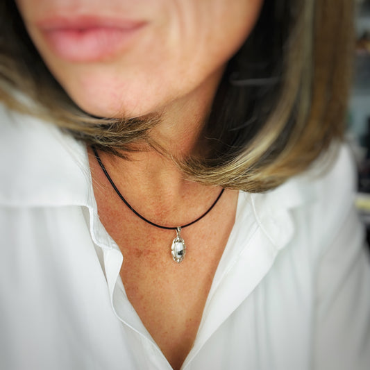 Midnight Lace {White Buffalo} Pendant